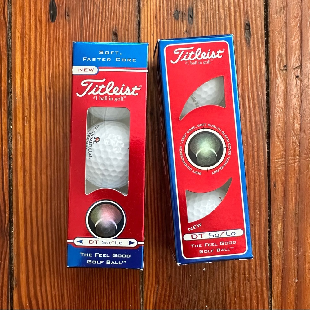 NEW NOS Vintage 00s Titleist DT So Lo golf balls: 2 packs (6 balls)